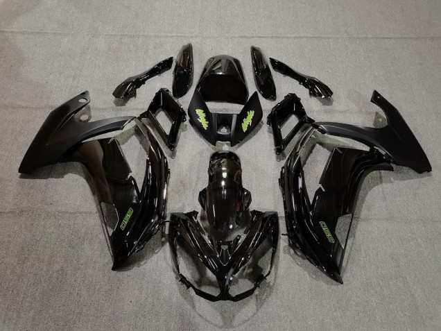 Negro & Verde 2012-2016 Kawasaki Ninja 650R Carenado Moto