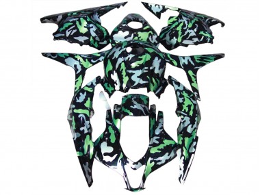 Nieve Verde Camuflaje 2009-2012 Honda CBR600RR Carenado Moto