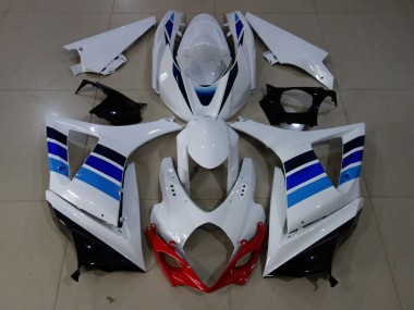 OEM Estilo Azul & Blanco 2007-2008 Suzuki GSXR 1000 Carenado Moto
