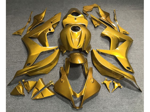 Oro Brillante Liso 2007-2008 Honda CBR600RR Carenado Moto Oro Brillante Liso 2007-2008 Honda CBR600RR Carenado Moto
