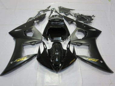 Oro Negro Mate 2003-2004 Yamaha R6 Carenado Moto