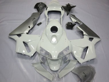 Plata & Blanco 2003-2004 Honda CBR600RR Carenado Moto