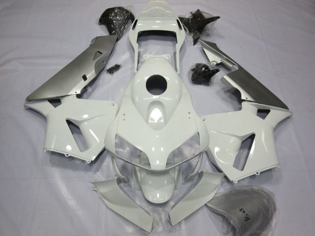 Plata & Blanco 2003-2004 Honda CBR600RR Carenado Moto