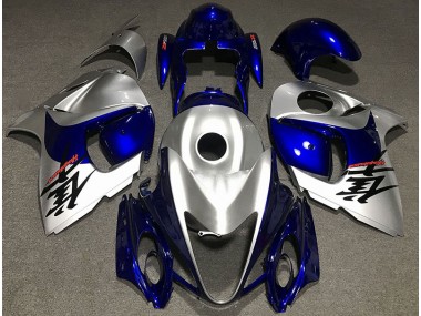 Plata Brillante & Azul 2008-2020 Suzuki GSXR 1300 Carenado Moto