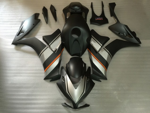Plata Mate & Negro 2012-2016 Honda CBR1000RR Carenado Moto