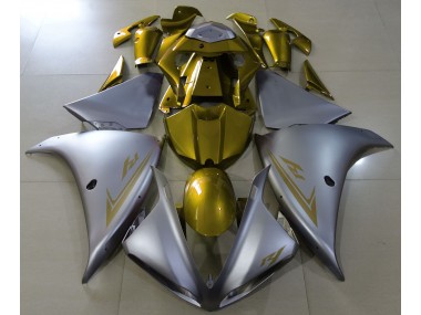 Plata Mate & Oro 2009-2011 Yamaha R1 Carenado Moto