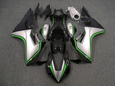 Plata & Negro & Verde 2017-2023 Honda CBR1000RR Carenado Moto