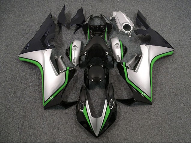 Plata & Negro & Verde 2017-2023 Honda CBR1000RR Carenado Moto
