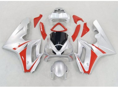 Plata & Rojo 2006-2008 Triumph Daytona 675 Carenado Moto