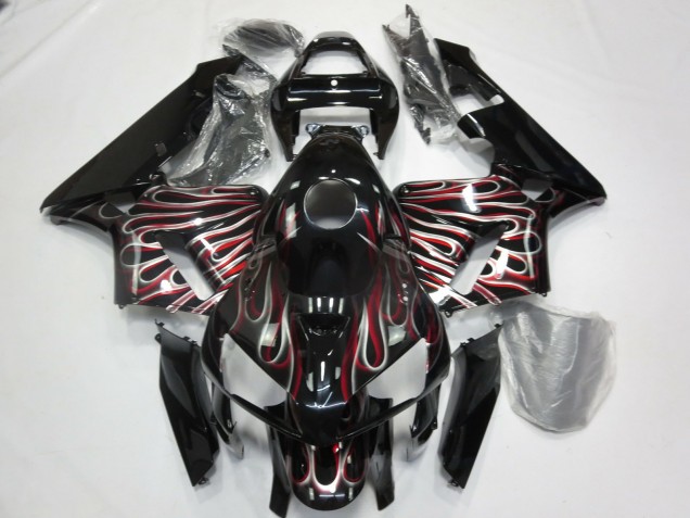 Plata & Rojo Llama 2005-2006 Honda CBR600RR Carenado Moto