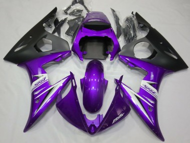 Púrpura & Blanco 2003-2004 Yamaha R6 Carenado Moto
