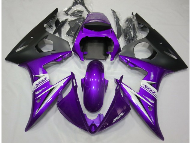 Púrpura & Blanco 2003-2004 Yamaha R6 Carenado Moto