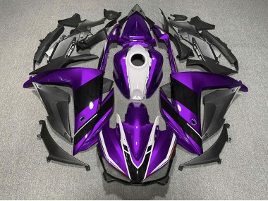 Púrpura Blanco & Negro 2015-2018 Yamaha R3 Carenado Moto
