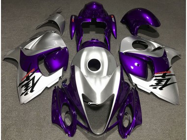 Púrpura Brillante & Plata 2008-2020 Suzuki GSXR 1300 Carenado Moto
