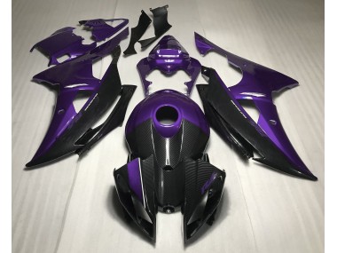 Púrpura Con Estilo Fibra De Carbono 2008-2016 Yamaha R6 Carenado Moto