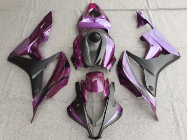 Púrpura & Negro Mate 2007-2008 Honda CBR600RR Carenado Moto