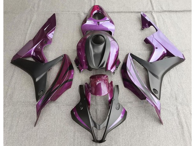 Púrpura & Negro Mate 2007-2008 Honda CBR600RR Carenado Moto