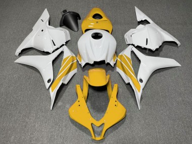 Raya Lateral Amarilla & Blanca 2009-2012 Honda CBR600RR Carenado Moto