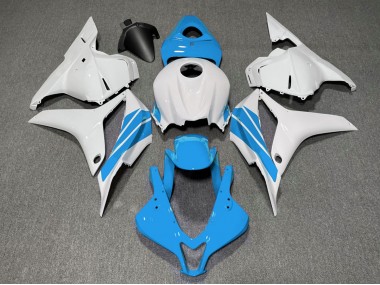 Raya Lateral Azul Claro & Blanca 2009-2012 Honda CBR600RR Carenado Moto