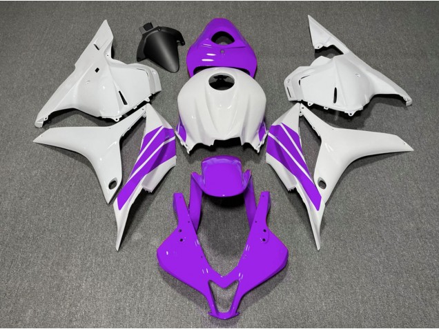 Raya Lateral Morada & Blanca 2009-2012 Honda CBR600RR Carenado Moto