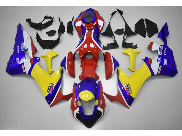 Rojo Azul & Amarillo HRC 2017-2023 Honda CBR1000RR Carenado Moto