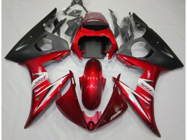 Rojo Blanco 2003-2004 Yamaha R6 Carenado Moto