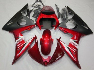 Rojo Blanco 2003-2004 Yamaha R6 Carenado Moto