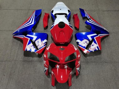Rojo Blanco & Azul 69 2005-2006 Honda CBR600RR Carenado Moto