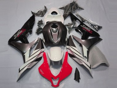 Rojo Blanco & Gris 2007-2008 Honda CBR600RR Carenado Moto