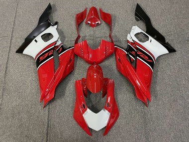 Rojo Blanco & Negro 2017-2021 Yamaha R6 Carenado Moto