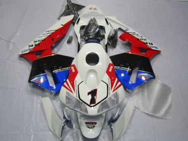 Rojo Blanco Negro & Azul 2003-2004 Honda CBR600RR Carenado Moto