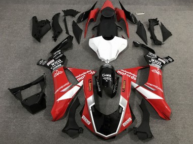 Rojo Blanco & Negro Estilo Personalizado Brillo 2015-2019 Yamaha R1 Carenado Moto