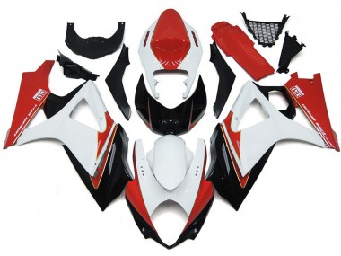 Rojo & Blanco Personalizados Con Negro 2007-2008 Suzuki GSXR 1000 Carenado Moto