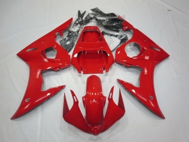 Rojo Brillante 2003-2004 Yamaha R6 Carenado Moto