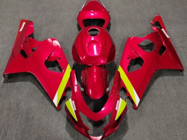 Rojo Brillante 2004-2005 Suzuki GSXR 600-750 Carenado Moto