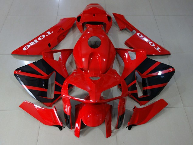 Rojo Brillante 2005-2006 Honda CBR600RR Carenado Moto Rojo Brillante 2005-2006 Honda CBR600RR Carenado Moto