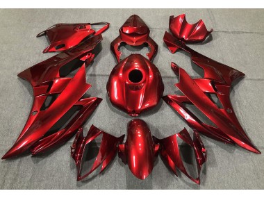 Rojo Brillante 2006-2007 Yamaha R6 Carenado Moto