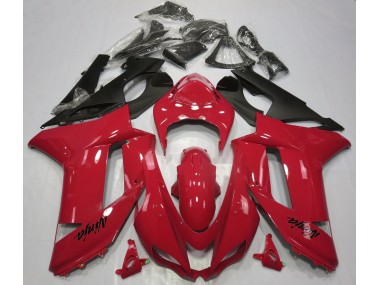 Rojo Brillante 2007-2008 Kawasaki ZX6R Carenado Moto