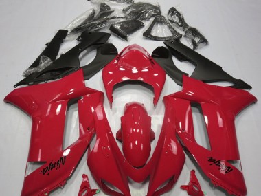 Rojo Brillante 2007-2008 Kawasaki ZX6R Carenado Moto