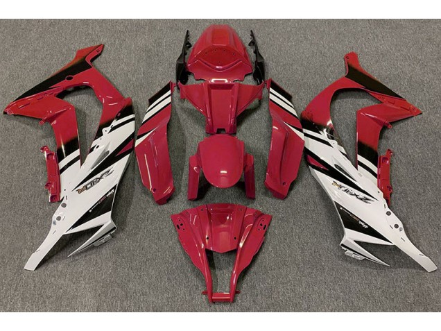 Rojo Brillante & Blanco 2011-2015 Kawasaki ZX10R Carenado Moto Rojo Brillante & Blanco 2011-2015 Kawasaki ZX10R Carenado Moto
