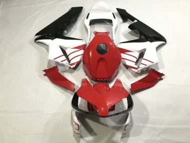 Rojo Brillante / Blanco Mate 2003-2004 Honda CBR600RR Carenado Moto
