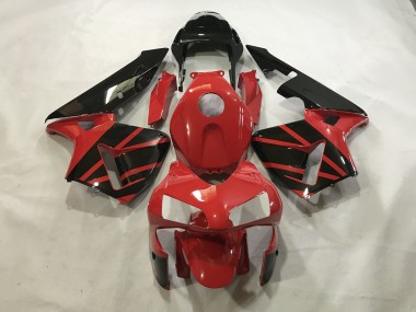 Rojo Brillante / Negro 2003-2004 Honda CBR600RR Carenado Moto