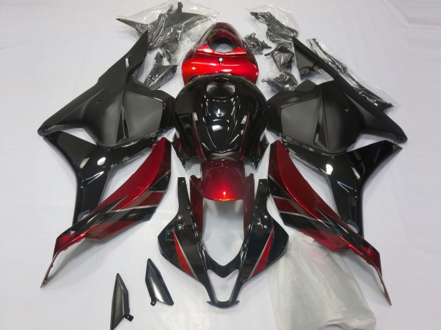 Rojo Brillante & Negro 2009-2012 Honda CBR600RR Carenado Moto Rojo Brillante & Negro 2009-2012 Honda CBR600RR Carenado Moto