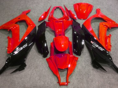 Rojo Brillante & Negro 2016-2019 Kawasaki ZX10R Carenado Moto