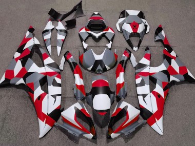 Rojo Camuflaje Llanura 2008-2016 Yamaha R6 Carenado Moto