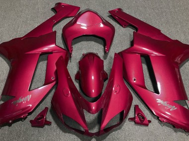 Rojo Caramelo 2007-2008 Kawasaki ZX6R Carenado Moto
