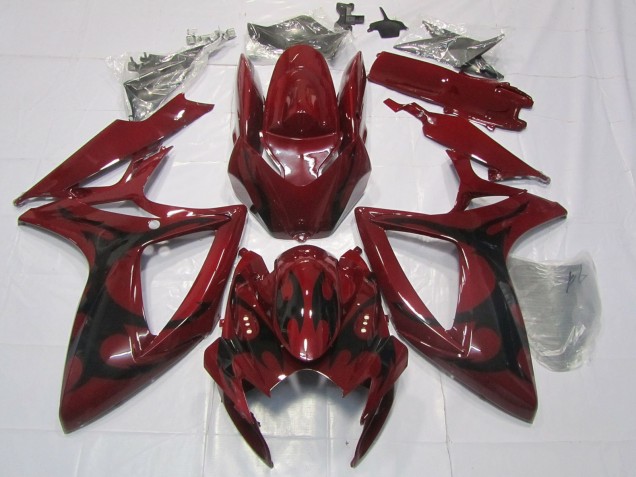 Rojo Granate 2006-2007 Suzuki GSXR 600-750 Carenado Moto Rojo Granate 2006-2007 Suzuki GSXR 600-750 Carenado Moto