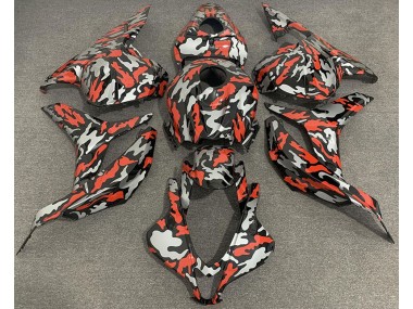 Rojo Gris Camuflaje 2009-2012 Honda CBR600RR Carenado Moto