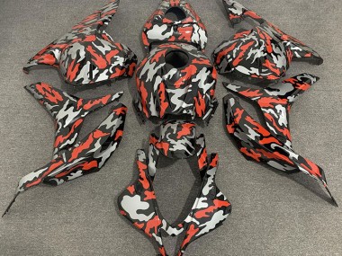 Rojo Gris Camuflaje 2009-2012 Honda CBR600RR Carenado Moto