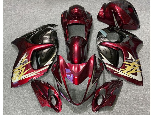 Rojo Intenso & Dorado 2008-2020 Suzuki GSXR 1300 Carenado Moto Rojo Intenso & Dorado 2008-2020 Suzuki GSXR 1300 Carenado Moto
